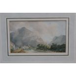 Thomas Green of Ipswich, pair early 19th century watercolours - Welsh views, in glazed gilt frame,