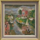 *Reginald Charles Brill (1902 - 1974), oil on board - The Thames at Surbiton, signed,