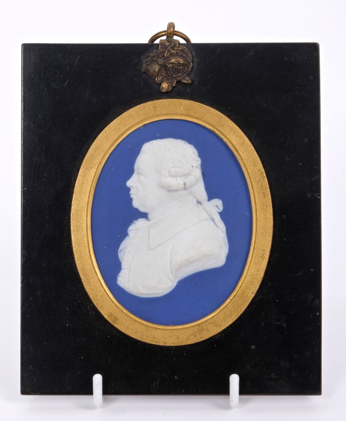 Rare late 18th century Wedgwood Jasper ware portrait plaque depicting Ralph Griffiths - with