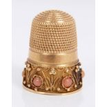 Victorian 15ct gold thimble,