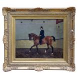 James Pawley, late 19th century oil on canvas - Bay Charger "Perfection",