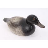 Early 20th century Mason Bluehill Drake decoy, plaque to underside 'Collection of Gary Hemming',