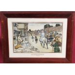 Cecil Aldin (1870 - 1935), four coloured chromolithographs - Blue Market Races, On the Road,