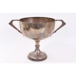 1920s silver two handled trophy engraved - 3rd/6th Dragoon Guards Point to Point Races 1925.