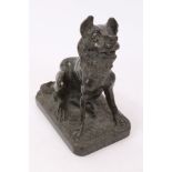 19th century Continental Grand Tour carved serpentine figure of the Dog of Alcibiades,