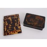 19th century blond tortoiseshell card case, 10.