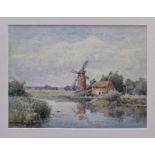 Henry John Sylvester Stannard (1870 - 1951), watercolour - The Norfolk Broads, signed,