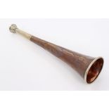 Late Victorian/Edwardian copper hunting horn, indistinctly marked, 25.