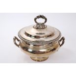 Early 19th century Old Sheffield Plate tureen of cauldron form,