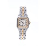 Ladies' Cartier Panthere gold and stainless steel wristwatch with quartz movement,