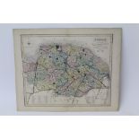 Five antique engraved maps of Norfolk by Kitchin, Fullarton,