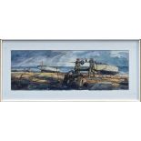 *Cavendish Morton (1911 - 2015), pen, ink and watercolour - fishing boats on the beach, signed,
