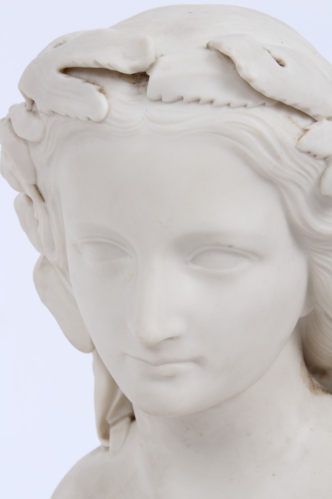 Victorian Copeland Parian ware figure of Miranda after W. C. - Image 5 of 5