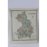 Five antique engraved maps of Cambridgeshire by Fullarton, Teesdale, Morden, Moule,