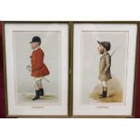 Four Victorian Vanity Fair Spy prints - Mr Hargreaves, George Barrett, Johnny Watts and Johnny,