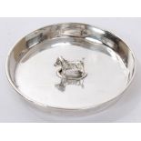 1920s silver pin dish of circular form,