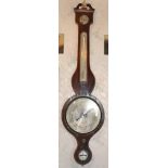 Nineteenth century mahogany wheel barometer by A.