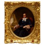 Good pair of mid-nineteenth century English school oval oils on canvas - portraits of a lady and