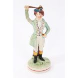 Rare 19th Century Staffordshire figure of the actress Maria Foote in the role of Arinette as the