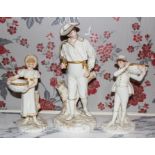 Royal Worcester blush ivory figure of a harvester, 38cm high,