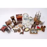Collection of various antique dolls house furniture and furnishigns 19th / 20th century