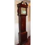 Late eighteenth century longcase clock with square painted dial signed Edmund Weight, Dursley,