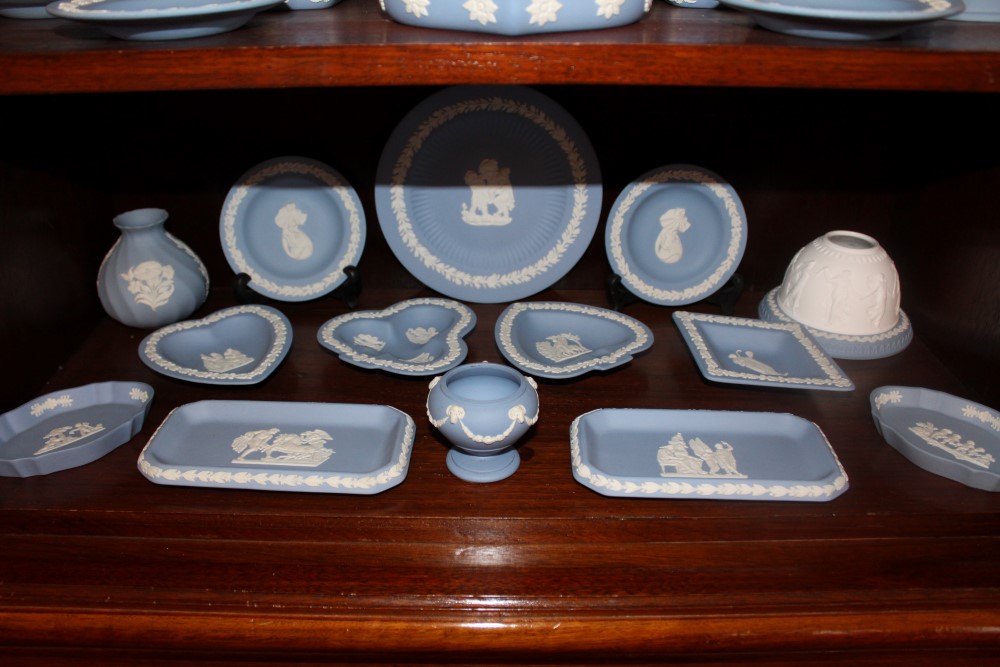 Large collection of modern Wedgwood Jasperware to include egg shaped boxes, - Image 2 of 5