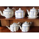 Group of early nineteenth century Castleford-type teawares to include teapot on stand and ensuite