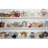 Extensive collection of teapots, various factories, 18th,