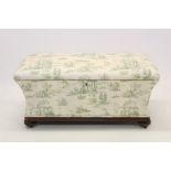 19th century mahogany upholstered ottoman