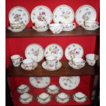 Collection of Dresden porcelain teawares with floral ornament - 38 pieces CONDITION