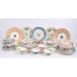 Decorative 19th century English porcelain including lustreware teapot and various tea wares