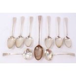 George III Old English pattern basting spoon (London 1773) pair of George III,