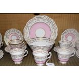 Early nineteenth century Worcester Flight Barr and Barr teaset with gilt and pink borders - 29