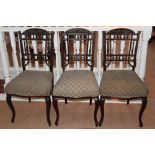 Collection of Victorian and later chairs to include, set of four salon chairs,