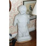 19th century Continental carved white marble bust of Anthemius, after the antique, on shaped socle,