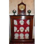 Pair of late Victorian inlaid rosewood pier cabinets, enclosed doors on plinth bases,