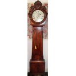Nineteenth century mahogany Scottish longcase clock, the circular enamel dial signed W.