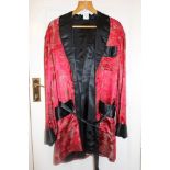 Stylish chinoiserie smoking jacket together with silk scarves and other vintage clothing including