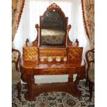 Victorian satinwood duchess dressing table,