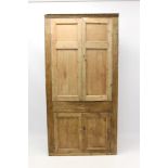 18th century pine corner cupboard,