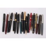 Mixed group of vintage fountain pens and others to include Watermans,