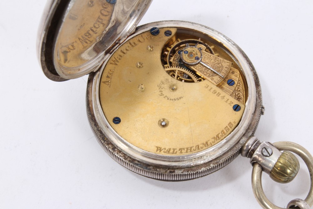 Vintage football themed fob watch together with a Victorian silver pocket watch on chain and a box - Image 9 of 9