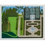 *Edward Bawden (1903 - 1989), linocut in colours - The Queen's Garden,