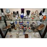 Collection of mixed vertu items to include trinket boxes, figurines, ivory sewing accessories,