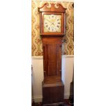 Eighteenth century longcase clock with painted square dial signed Isaac Prince,