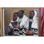 Ivor Weiss (1919 - 1986), oil on canvas - Three Rabbis, signed and dated '78, in gilt frame,