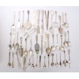Large selection of miscellaneous silver and white metal flatware and other items (various dates and