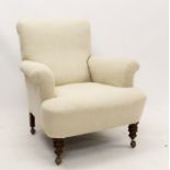 Late 19th / early 20th century Howards-style deep armchair,