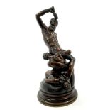 Late 19th / early 20th century Continental bronze figural group depicting Zeus,